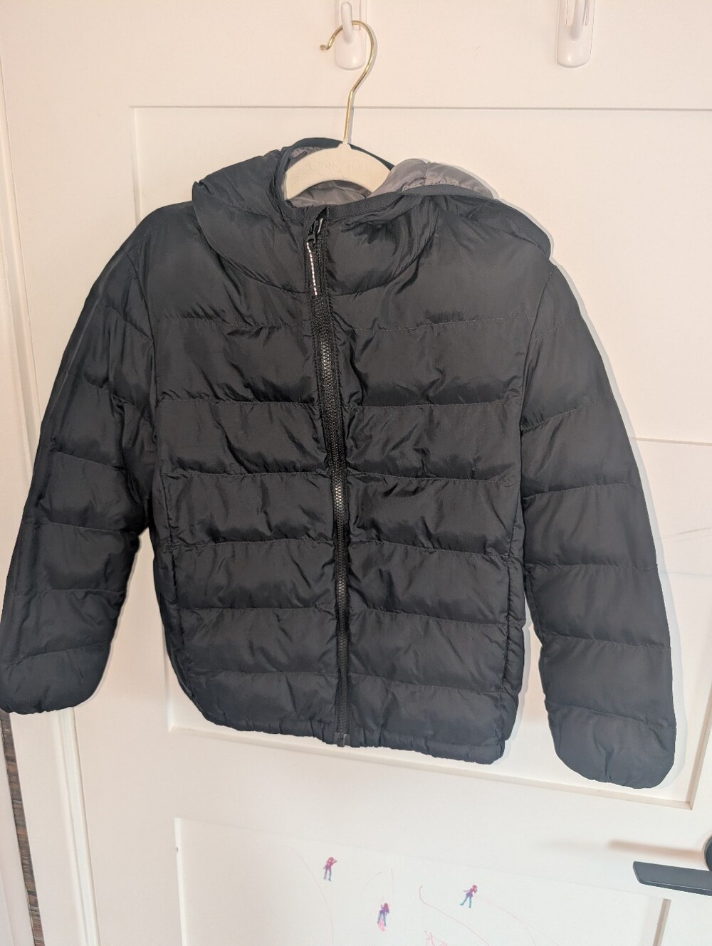 Uniqlo Black Kids Hooded Puffer Jacket